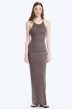 Dusty Plum - Racerback Jersey Maxi Dress - 0