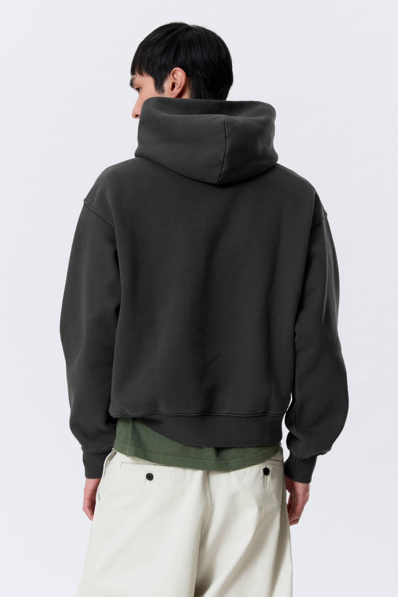 Sudadera Boxy Cotton Fleece - Negro lavado - 4