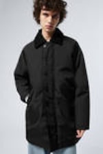 Zwart - Oversized gewatteerde jas van nylon - 2