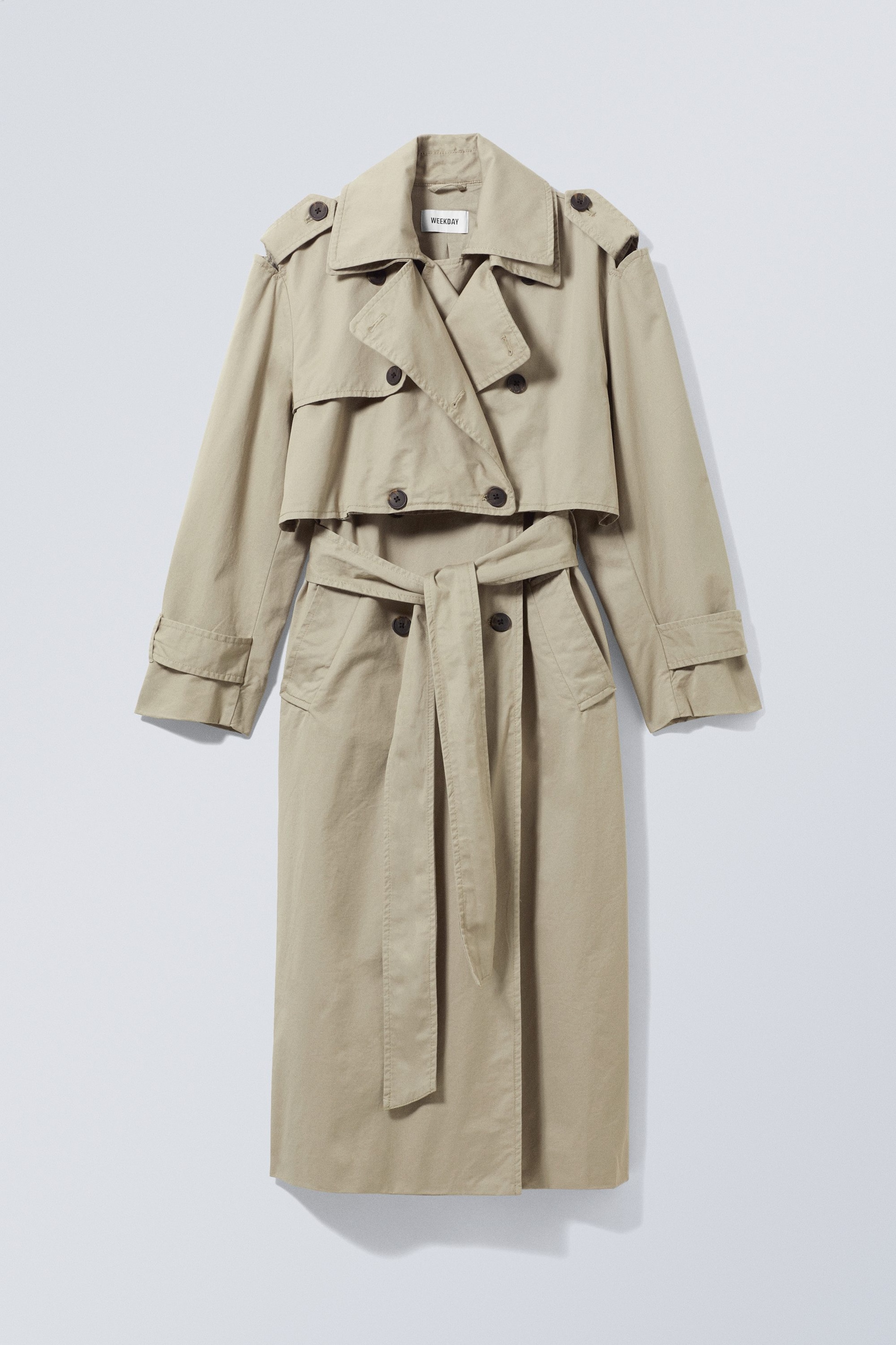 Gedecktes, helles Khaki - Trenchcoat Isolde - 2