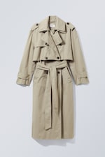 Gedecktes, helles Khaki - Trenchcoat Isolde - 1