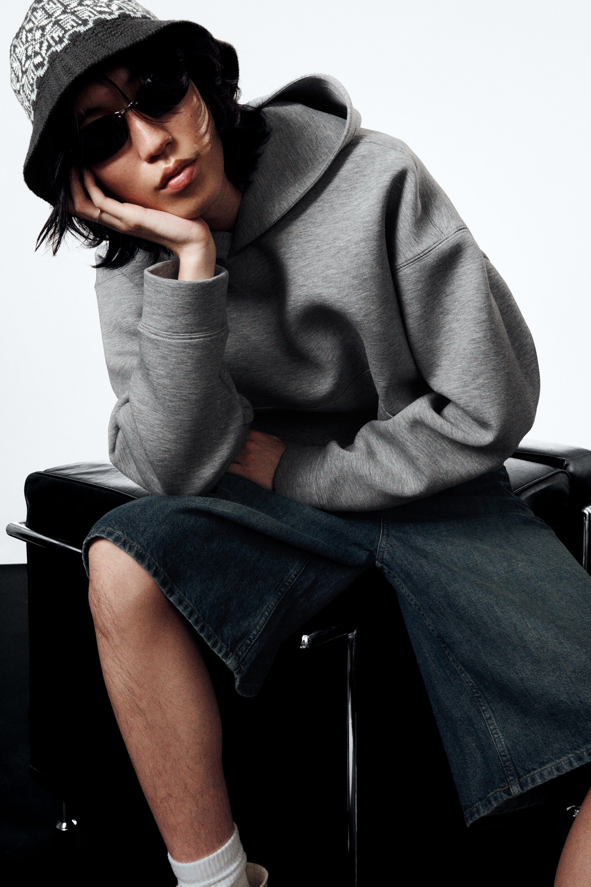 Grey Melange - Simon Scuba Hoodie - 2
