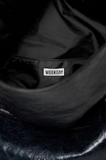 Dark Navy Blue - Large Faux Leather Clutch Bag - 3