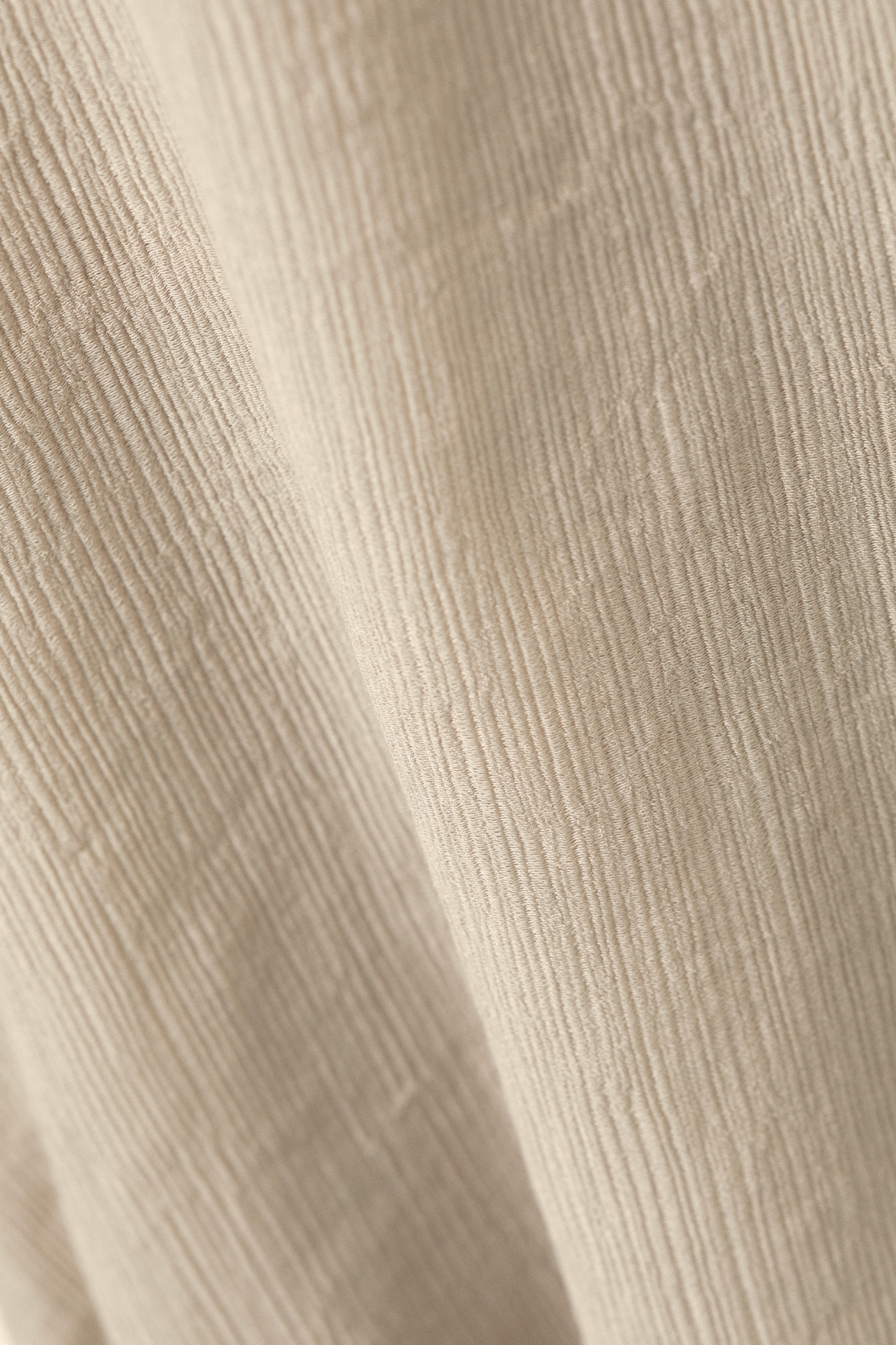 Light Beige - Crinkled Low-Rise Wide-Leg Trousers - 2