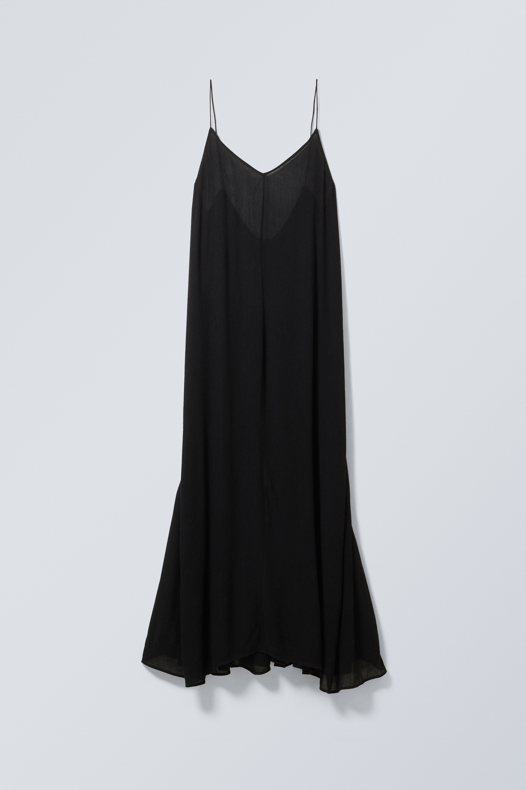 Robe longue fluide - Noir/Marron