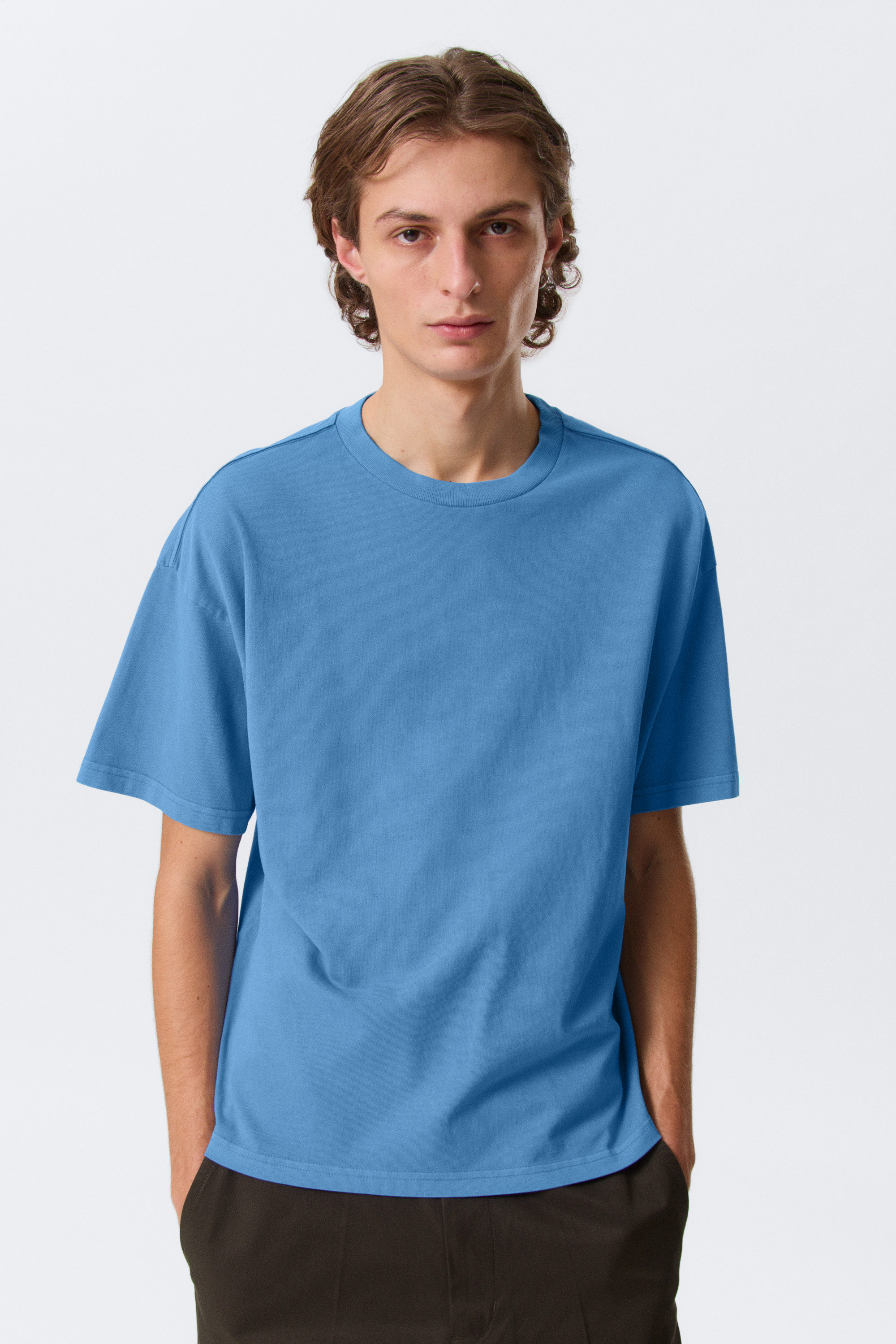 Washed Blue - Loose Boxy T-shirt - 1