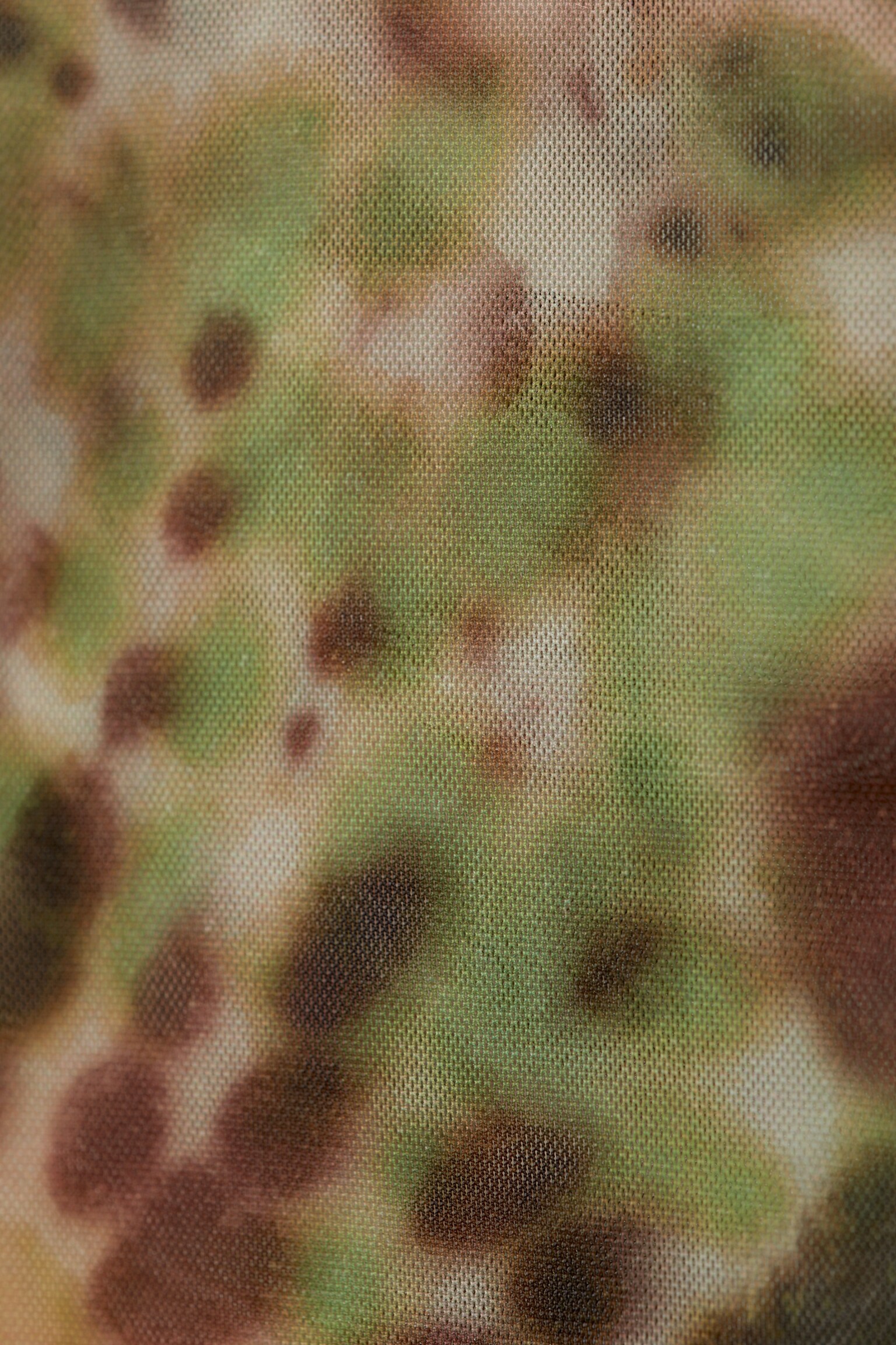 Flared Printed Mesh Trousers - Brown & Green - Floral Dots/Dark Brown - Blurry Floral - 6