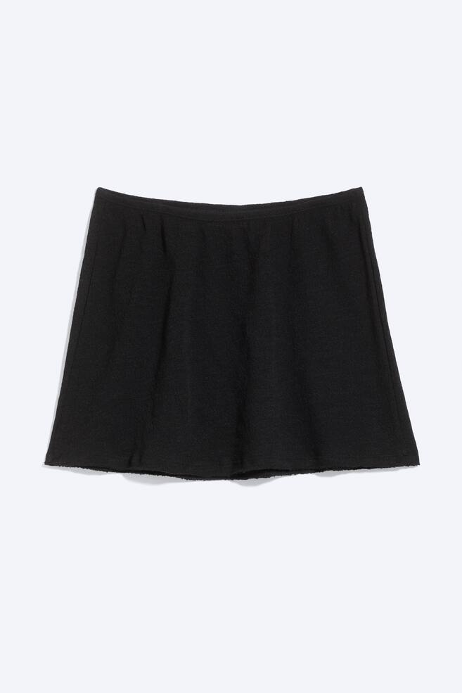 Bavlnená mini sukňa - Čierna/Biela - 1
