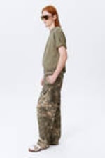 Dark Mole - Woodland Terrain - Relaxed Fit Graphic Twill Trousers - 3