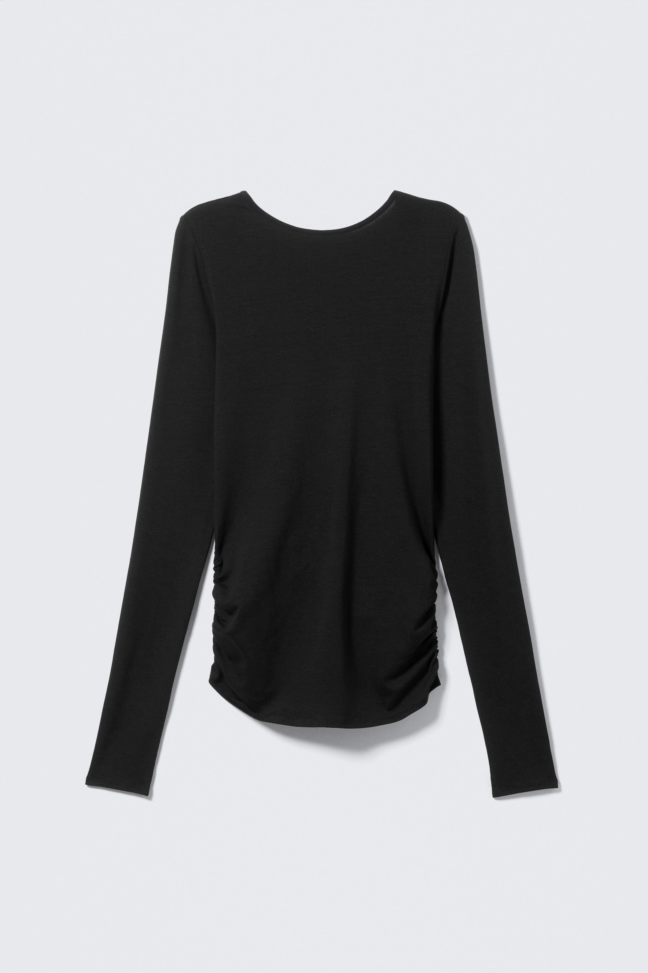 Zwart - Top met lange mouwen en open rug - 3