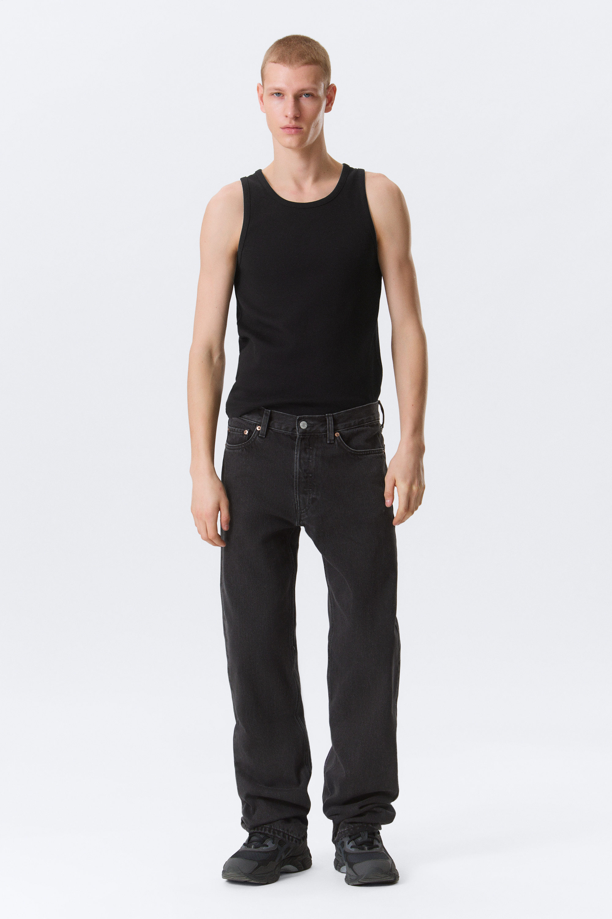 Tuned Black - Schwarz - Klean Mid Waist Regular Straight Leg Jeans - 2