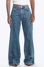 Pony Blue - Mittelblau - Paz Mid Waist Wide Jeans - 0