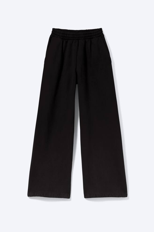 Pantalón de chándal grueso, largo y holgado - Negro/Gris jaspeado/Gris oscuro lavado/Gris - 1
