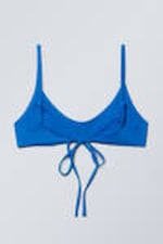 Bright Blue - Strappy Bikini Top - 1