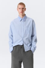 Blue - White Stripes - HUGO HART RELAXED DOUBLE COLLAR SHIRT - 0
