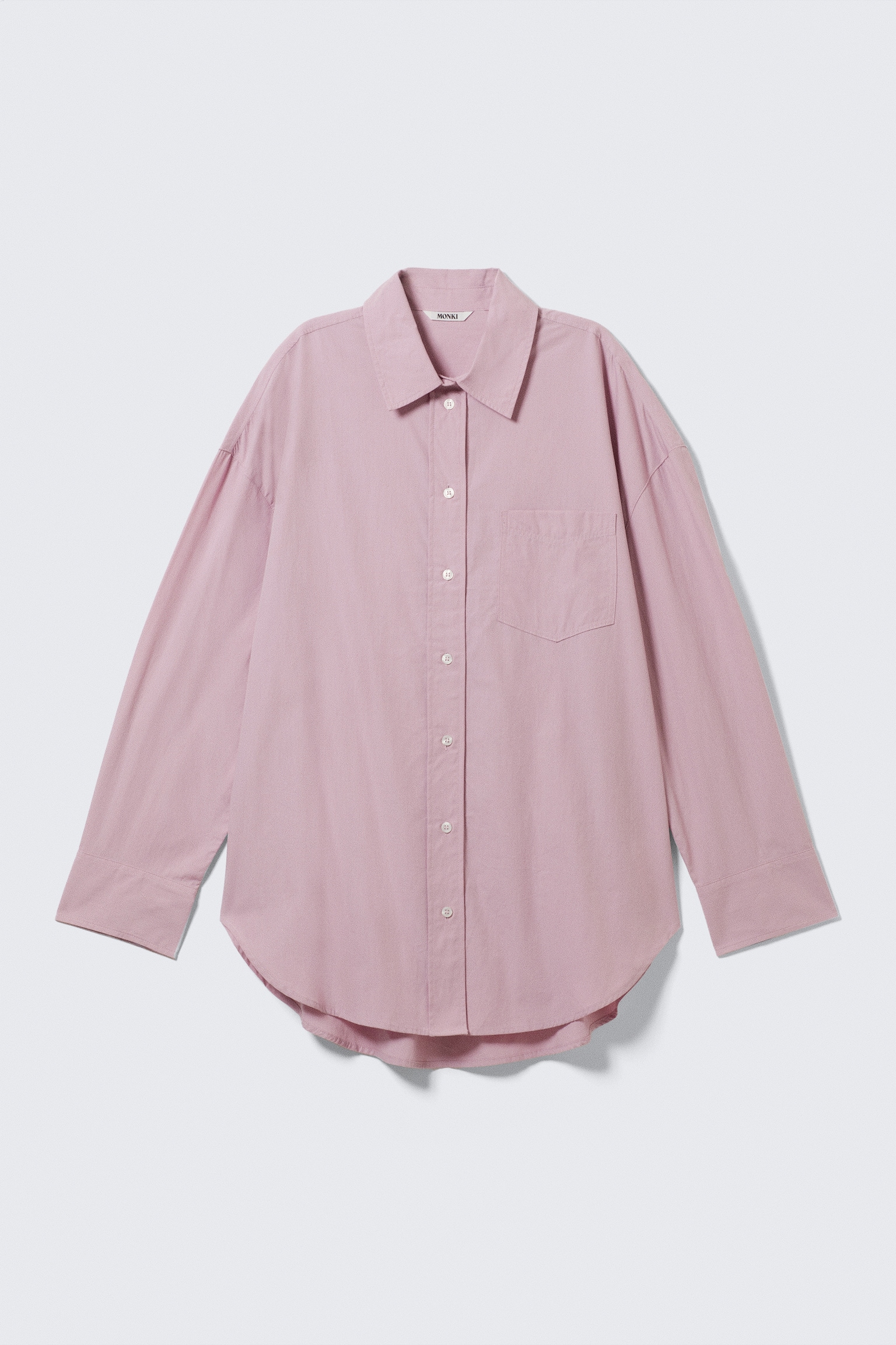 Oversized katoenen overhemd met lange mouwen - Oudroze/Donkergrijs geruit/Bordeauxrood en geel gestreept - 2