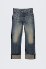 Baltic Blue – Dark Blue - Orbit Mid Rise Regular Fold-Up Jeans - 11