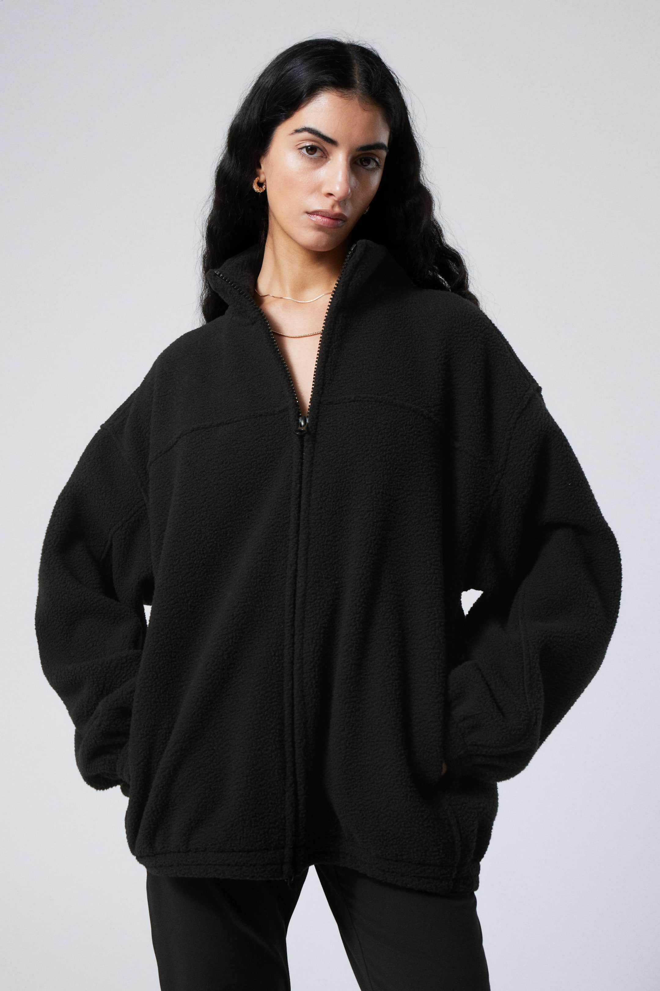 Black - Fleece Zip Jacket - 0