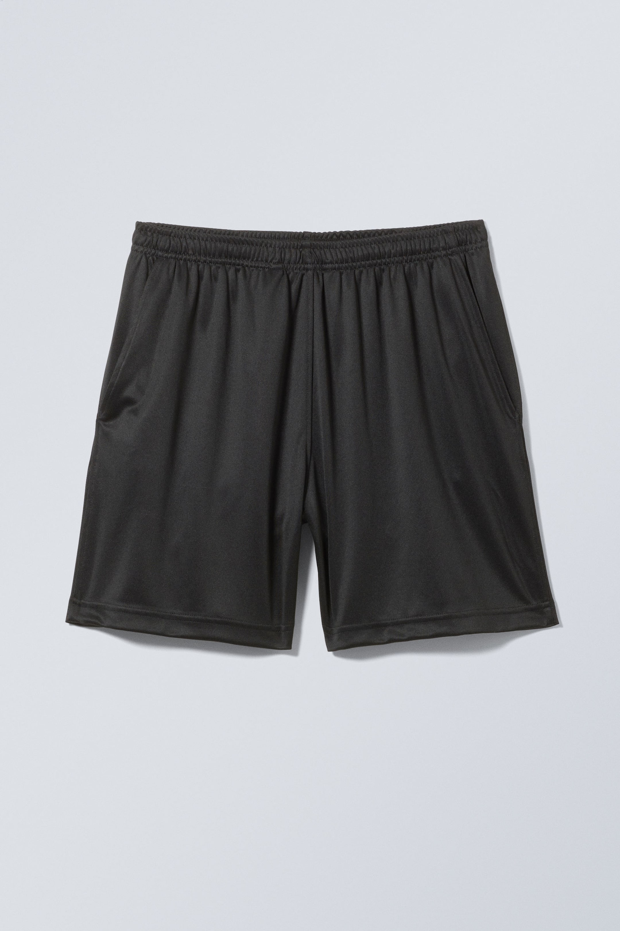 Black - Loose Wide Track Shorts - 1