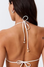 White - Shell Triangle Bikini Top - 2