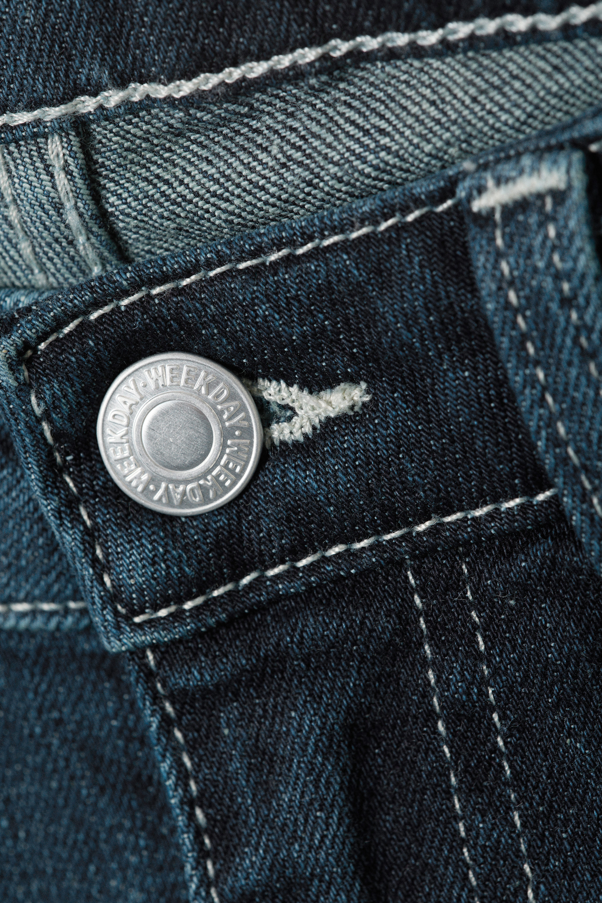 Deep Sea Blue - Dark Blue - Tension Mid Rise Slim Bootcut Leg Jeans - 3