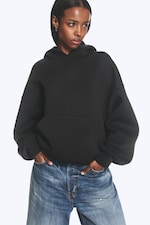 Black - Oversized Scuba Hoodie - 0