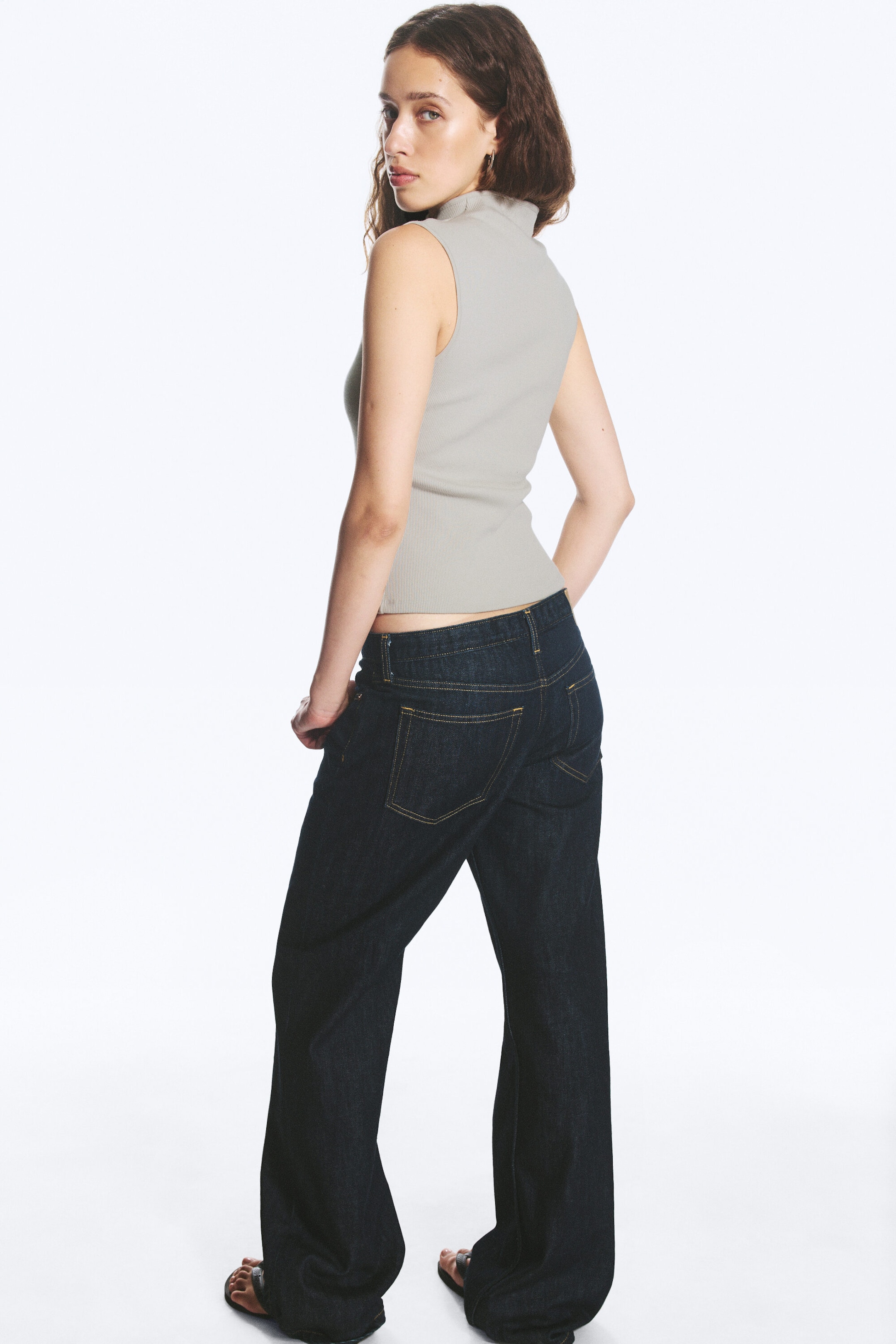 Lys mole - Asymmetrisk topp med knapper - 3