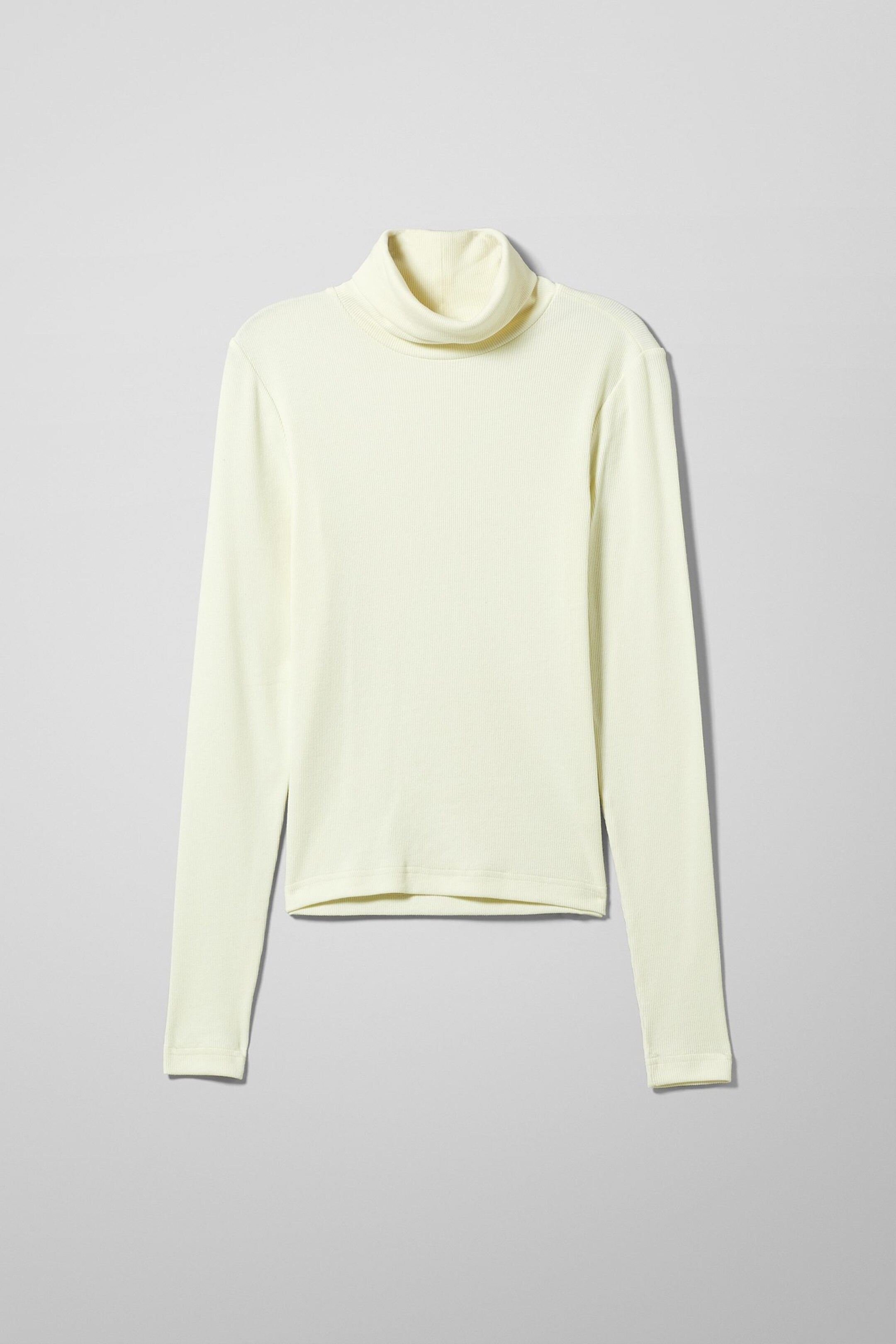 Light Yellow - Gerippter Rollkragenpullover Verena - 0