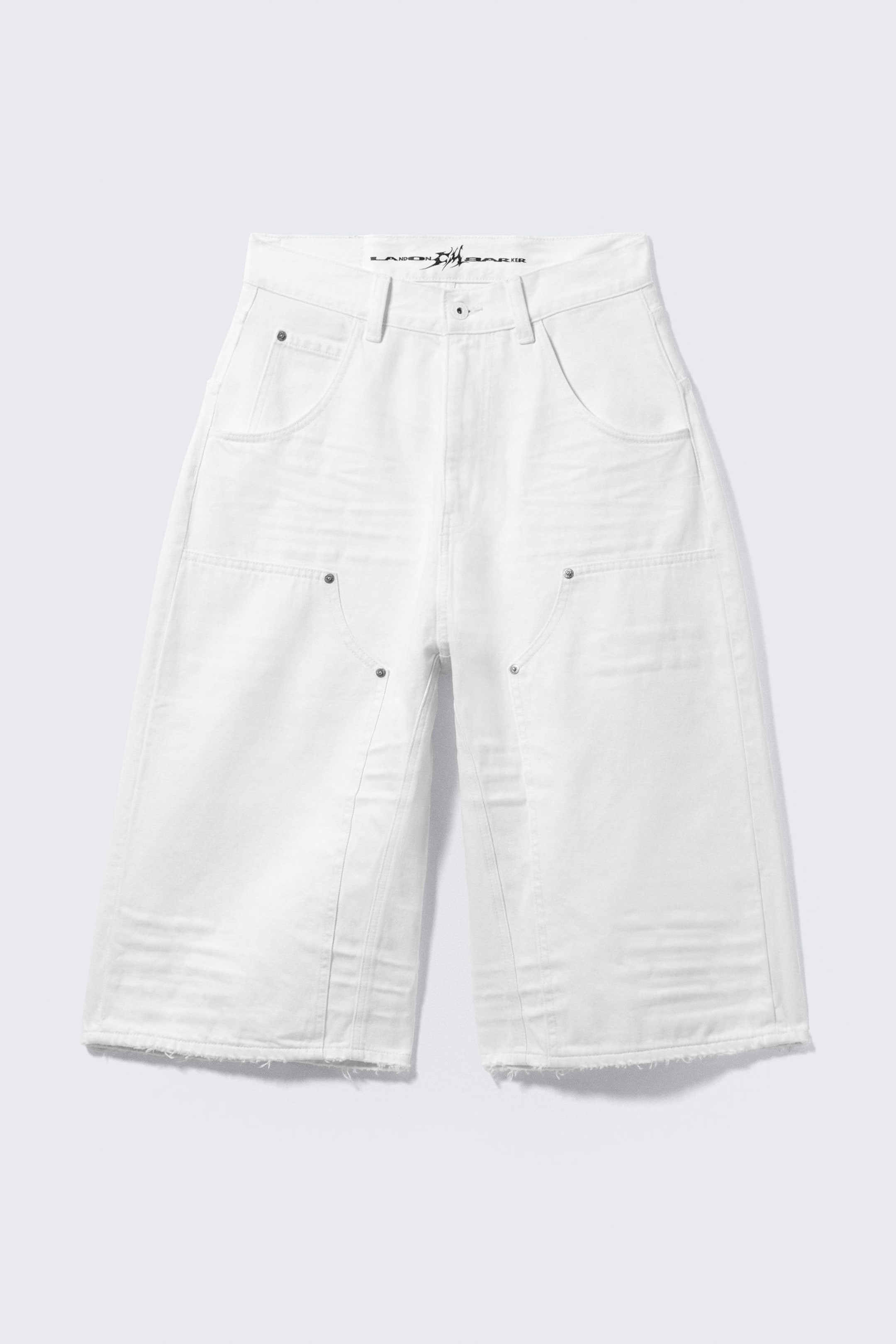 White - CM x LB Dunno White Unisex Carpenter Jorts - 8
