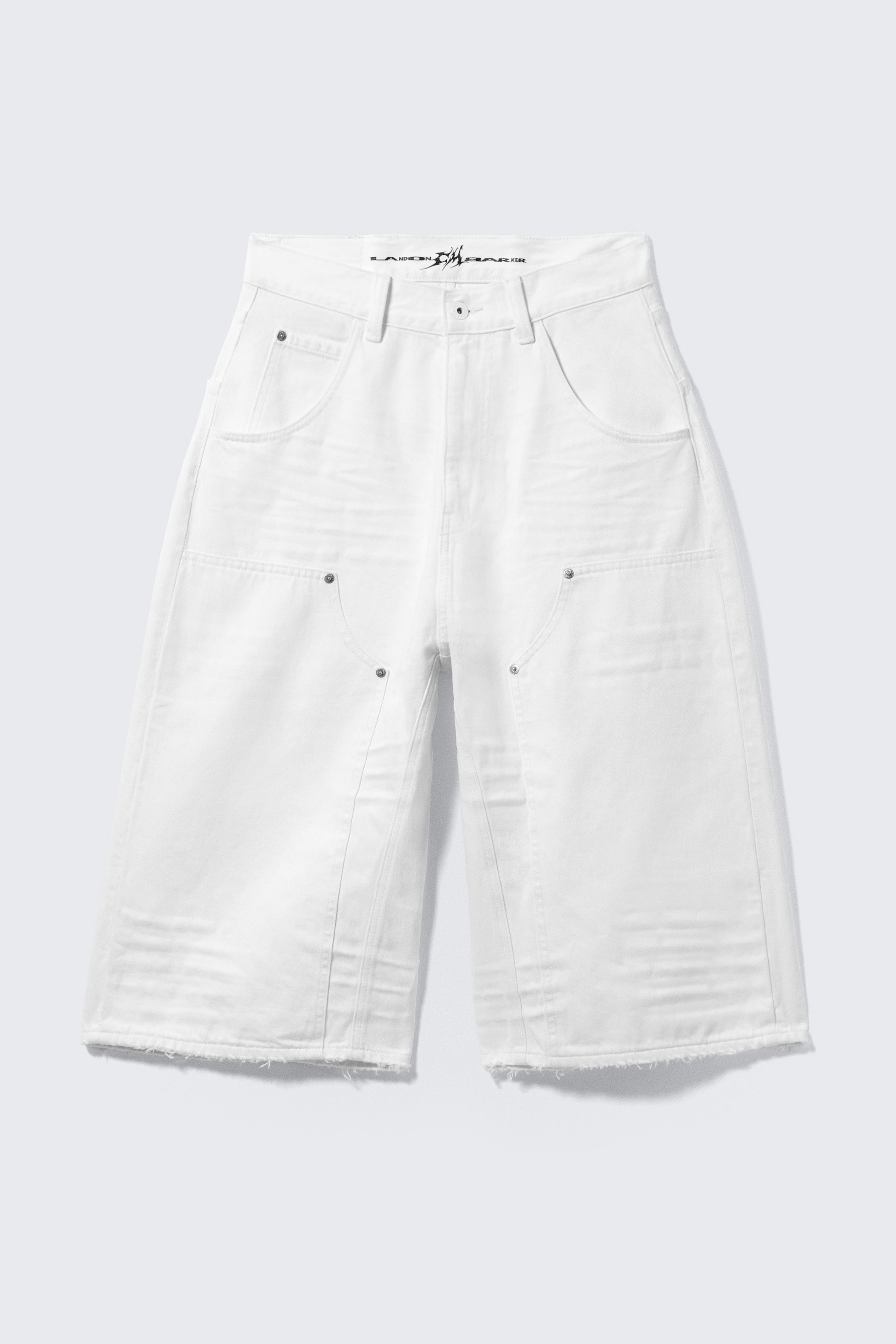 White - CM x LB Dunno White Unisex Carpenter Jorts - 0