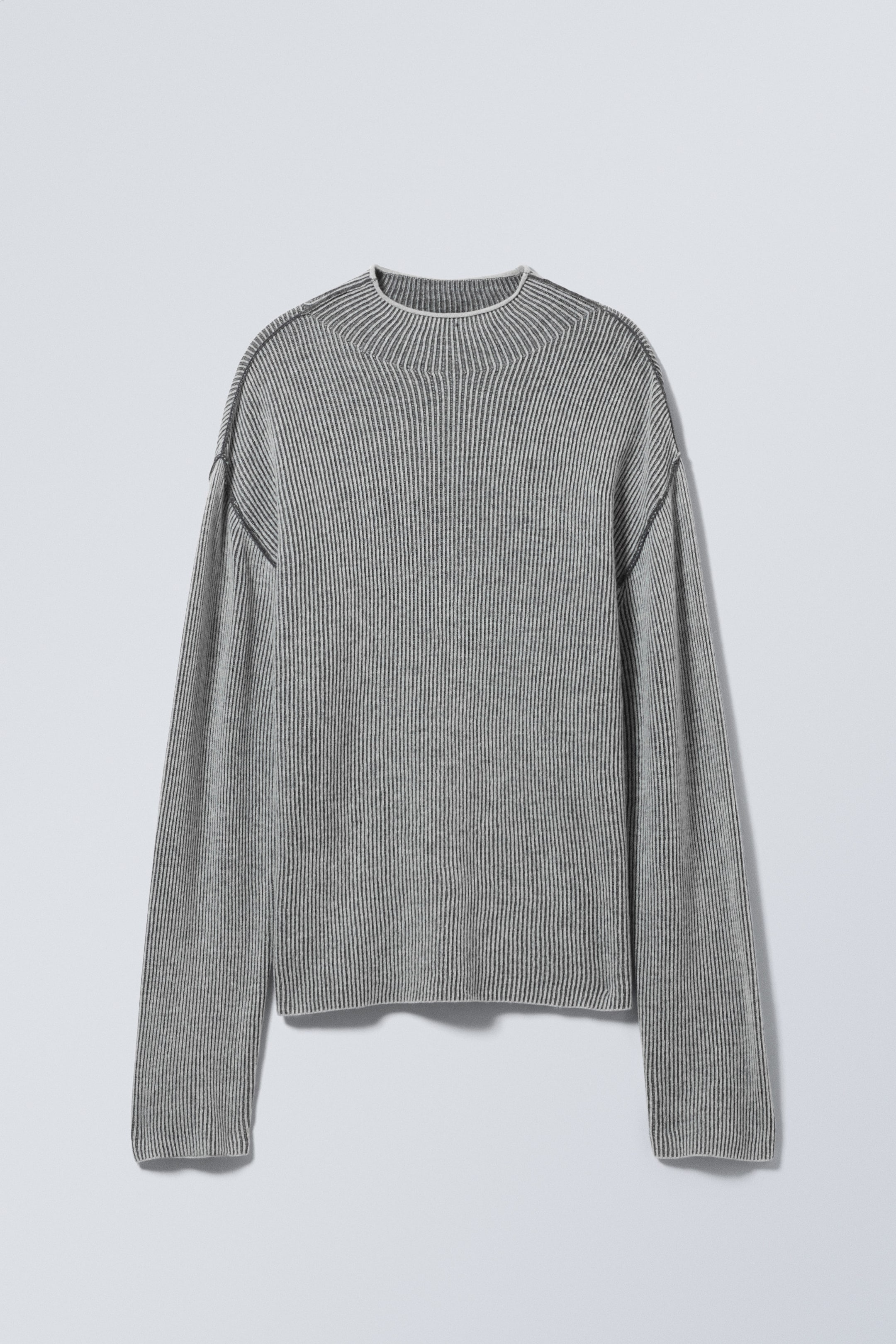 Two Tone Grey - Holger Regular Wool Mockneck - 0