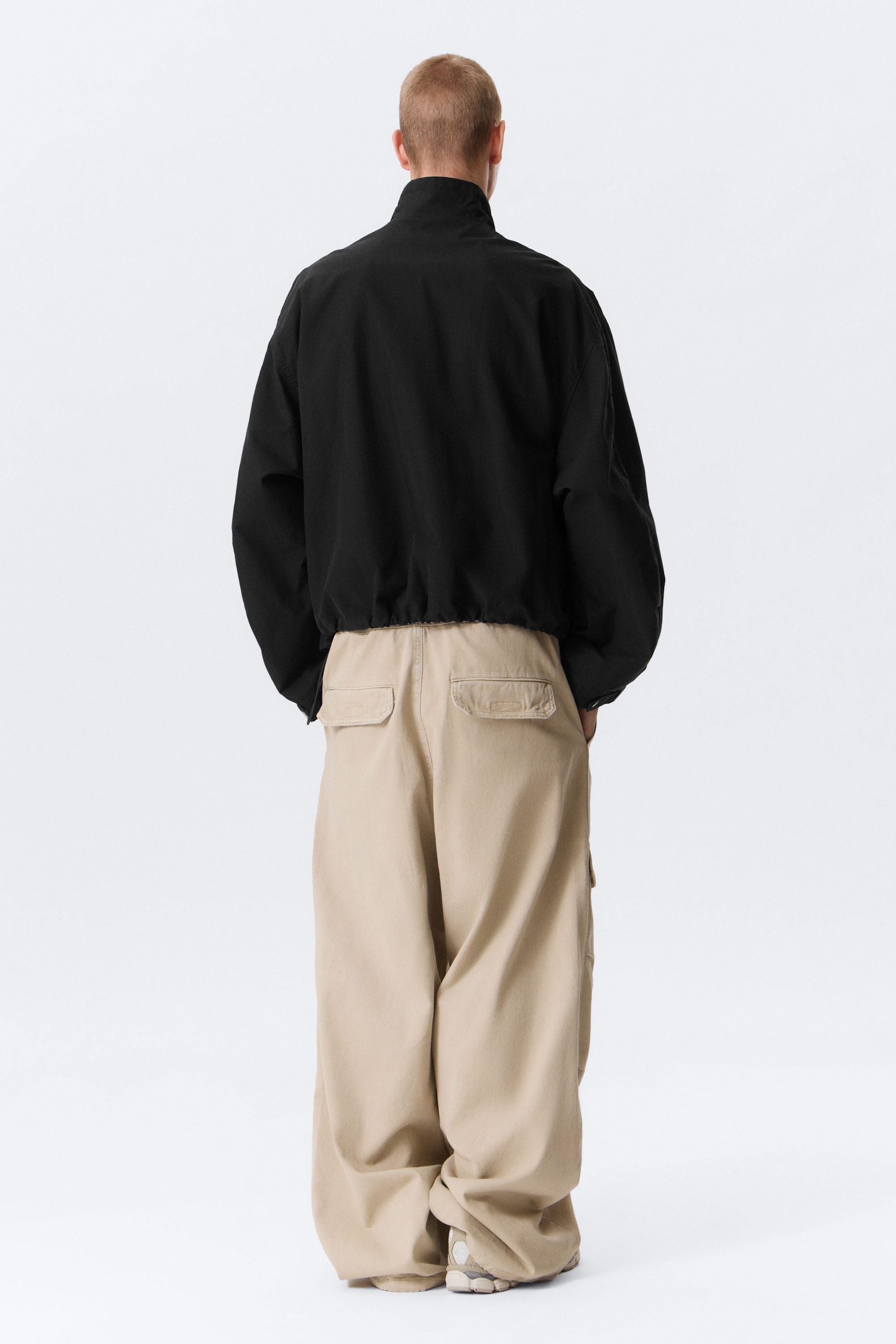 Black - Relaxed Sporty Utility Jacket - 4