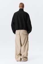 Black - Relaxed Sporty Utility Jacket - 4