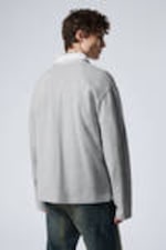 Grey Melange - Long-Sleeved Rugby Shirt - 2