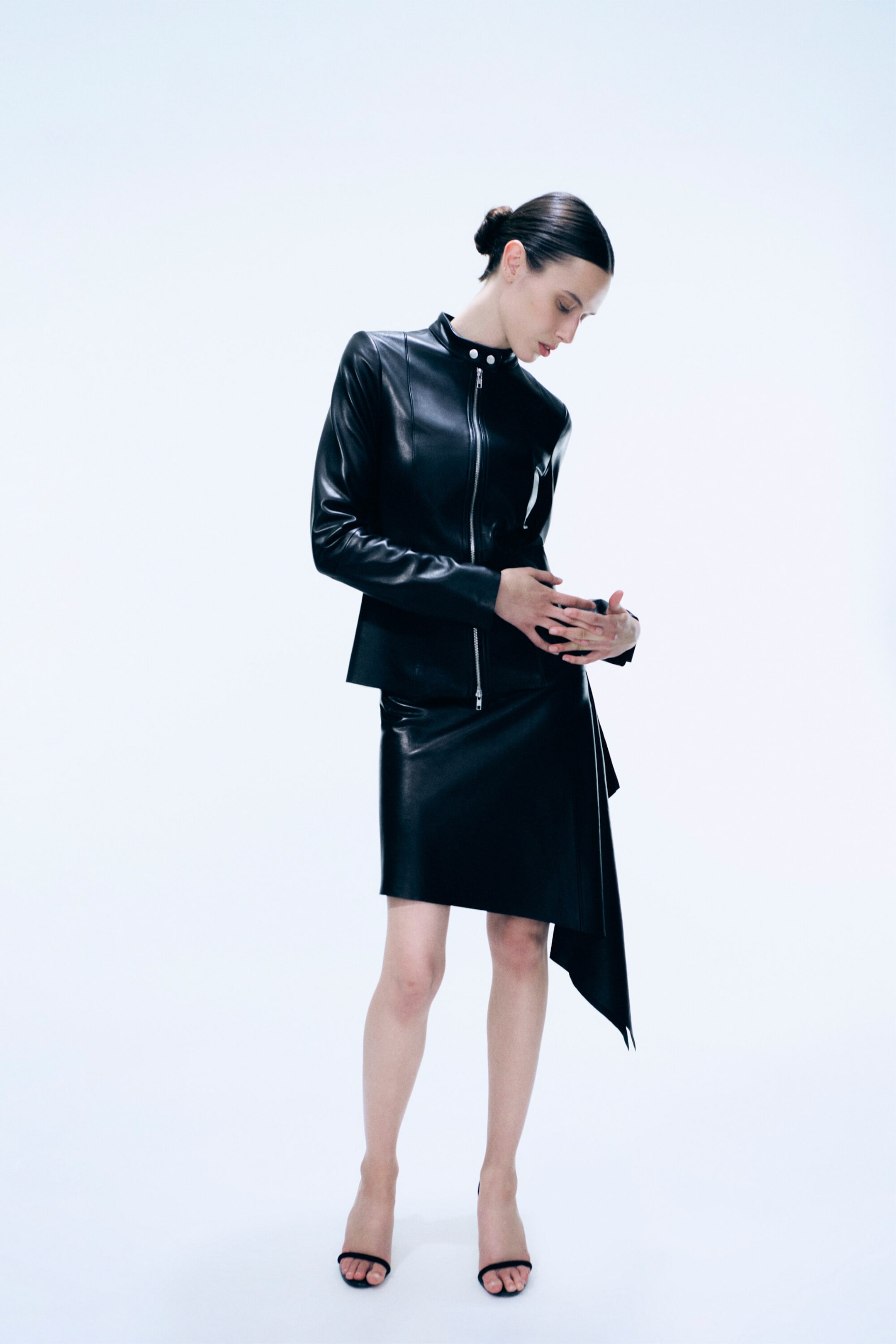 Black - Leather Jacket Wrap Combo - 3
