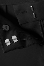 Black - Low Flared Suit Trousers - 5