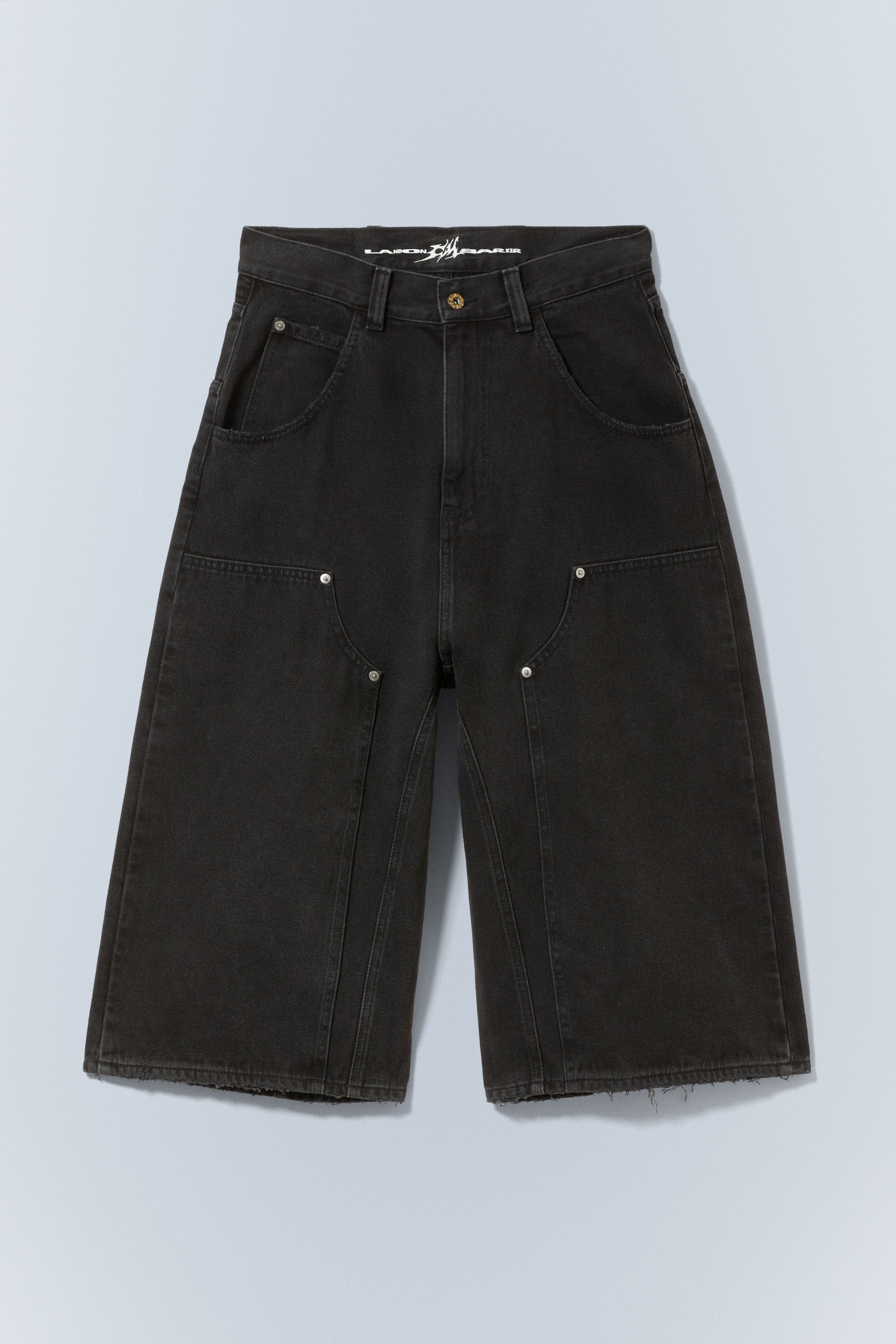 Washed Black - CM x LB Dunno Washed Black Unisex Carpenter Jorts - 8