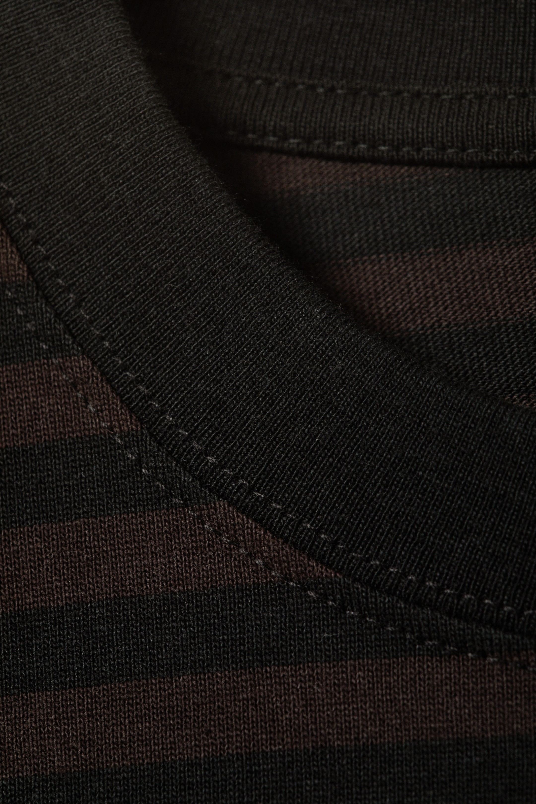 Randig mörkbrun - Långärmad T-shirt med lös boxig passform - 4