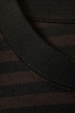 Randig mörkbrun - Långärmad T-shirt med lös boxig passform - 4