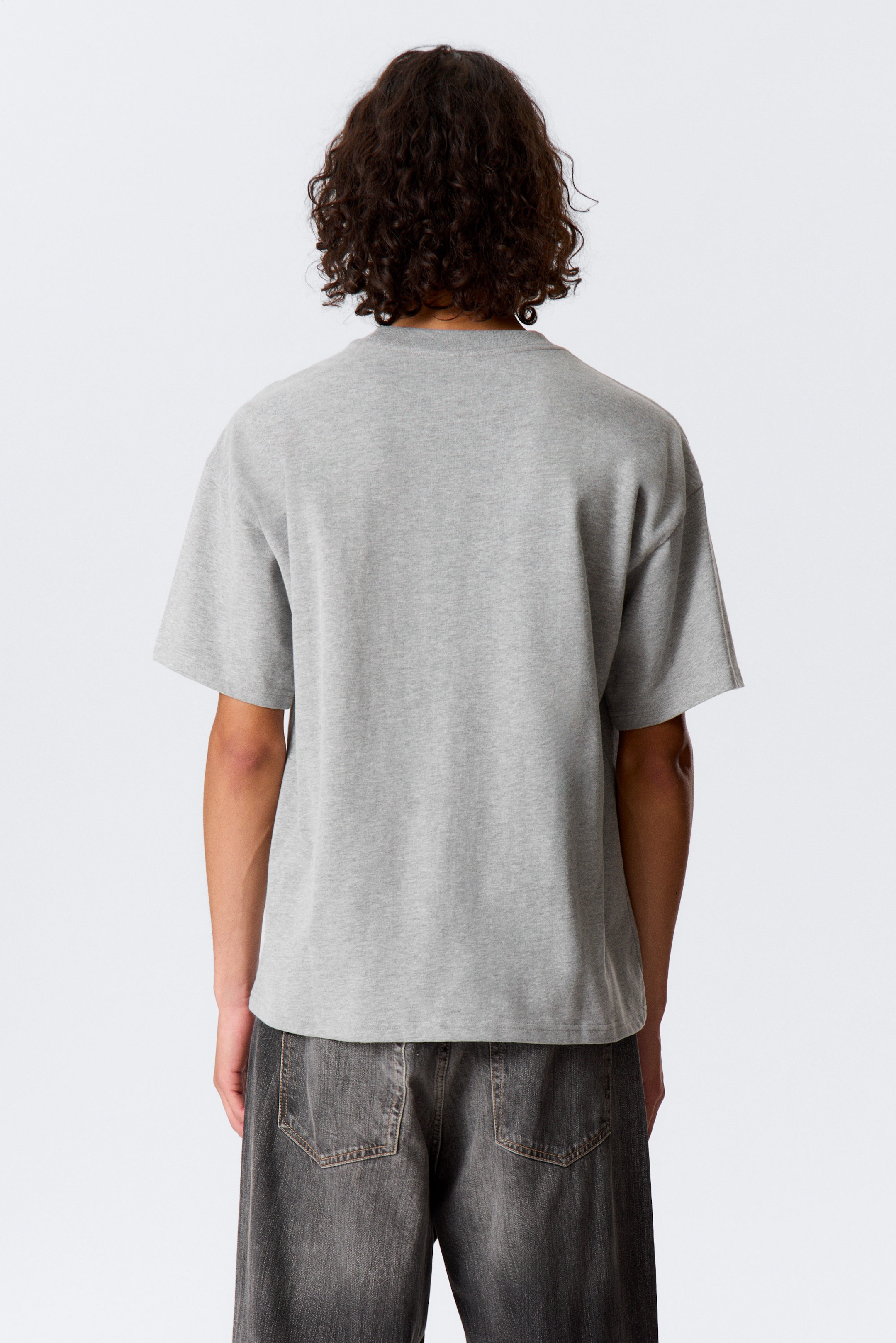 Gris clair - T-shirt ample et carré - 2