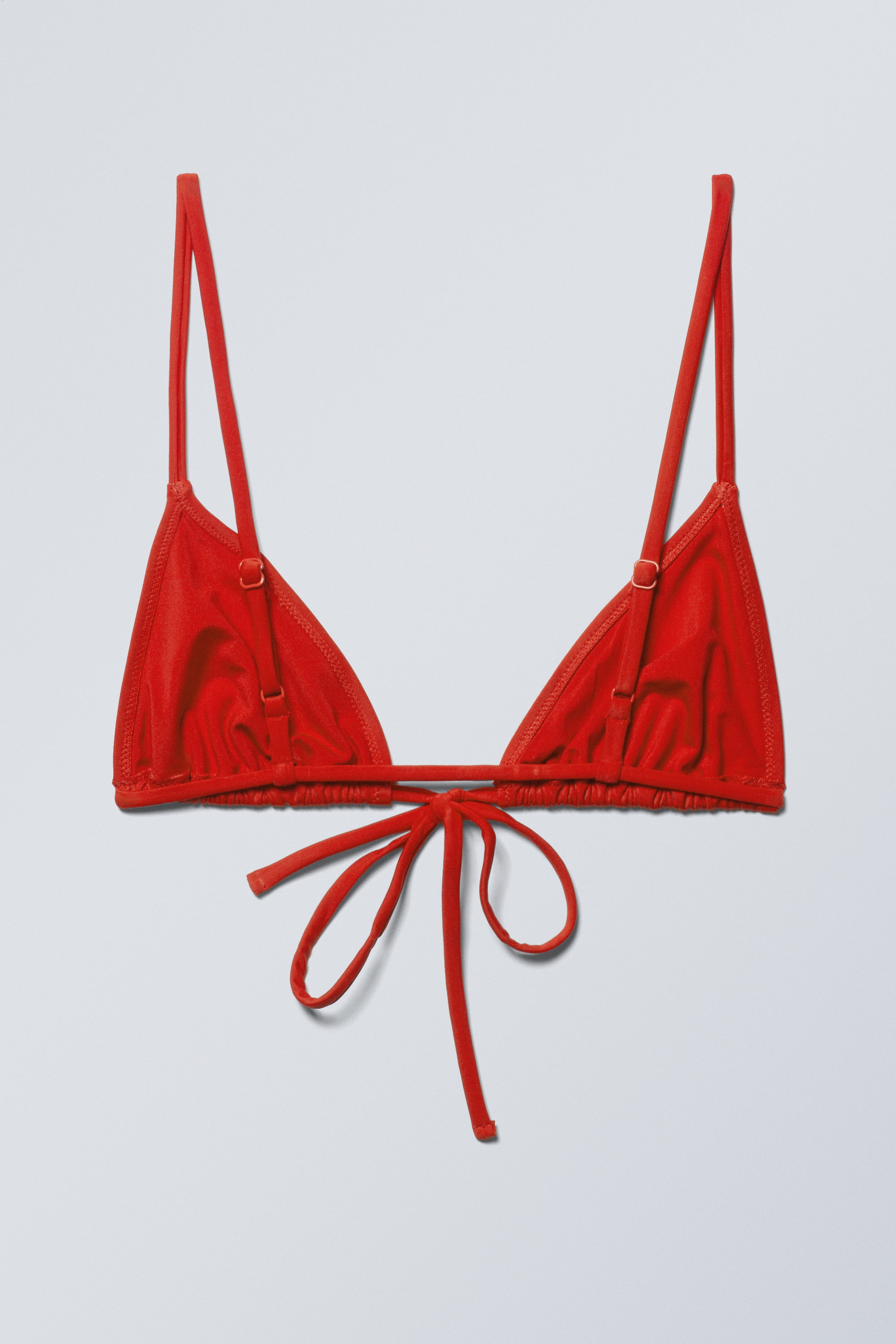 Bright Red - Triangle Bikini Top - 2