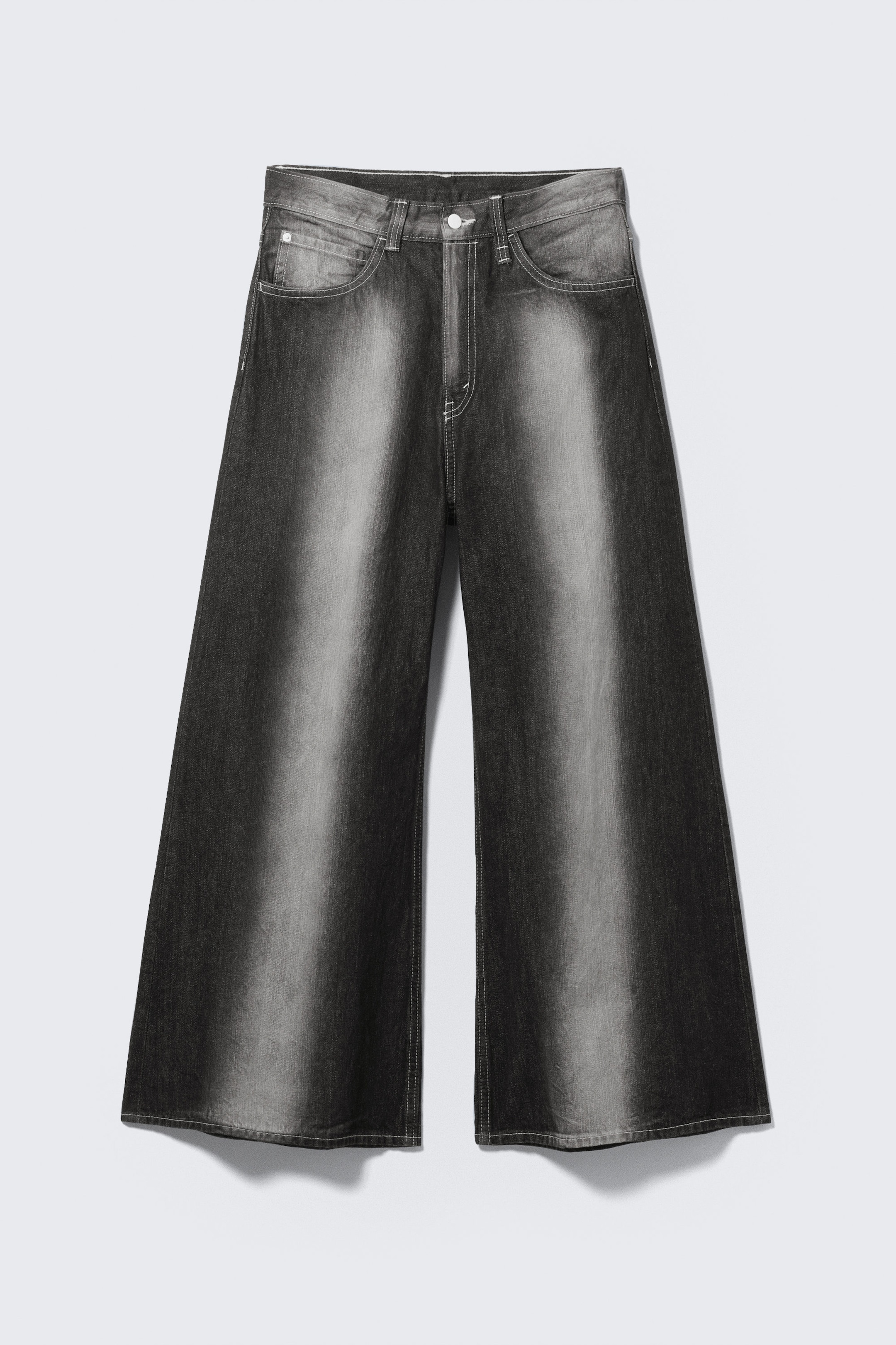 Schwarzes Spray - Rad Super – Weite Jeans mit normaler Taille - 1