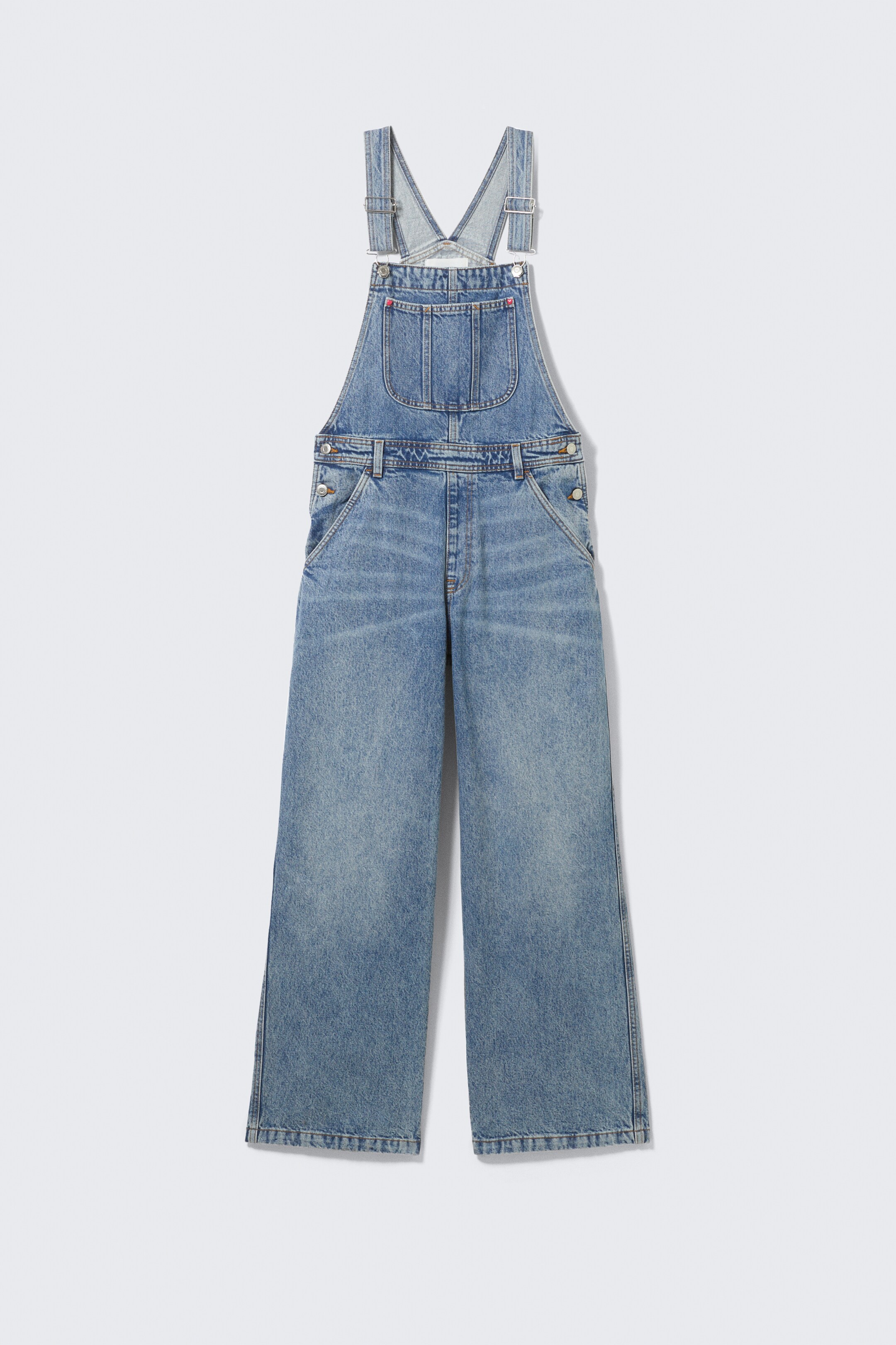 Größeres Bild anzeigen: Klassische Denim-Latzhose aus Baumwolle  - Fresh Blue - Mittelblau - Ladies | H&M AT 9