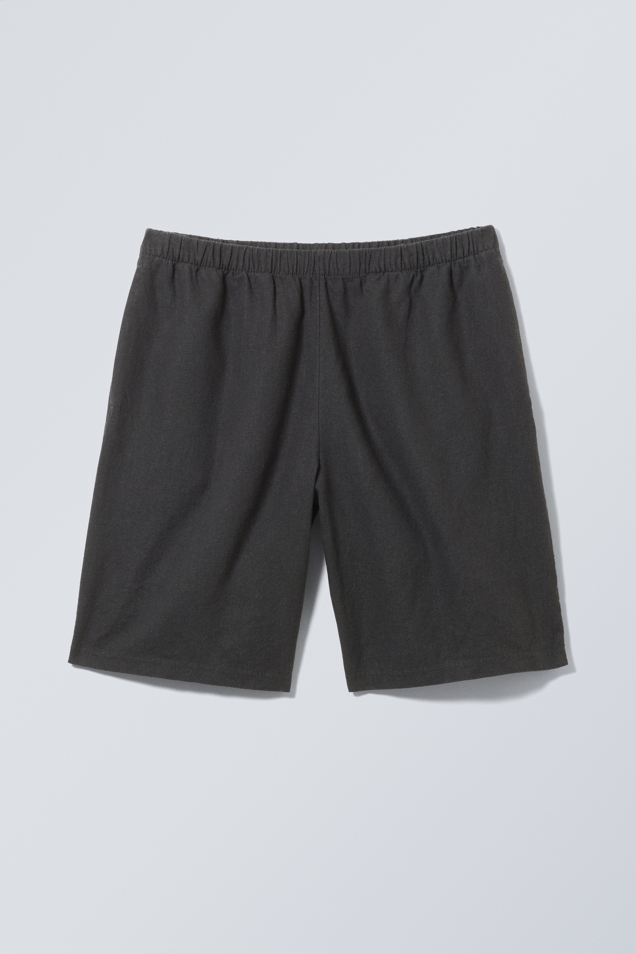 Agrandir l'image: Short décontracté en lin mélangé - Gris foncé - FEMME | H&M CH 1