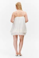 White - Sleeveless Balloon Mini Dress - 3