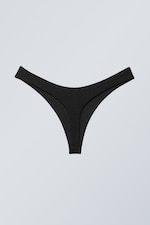Black - Thong Bikini Bottoms - 1
