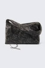 Beschichtetes Schwarz - Beschichtete rechteckige Schultertasche - 0