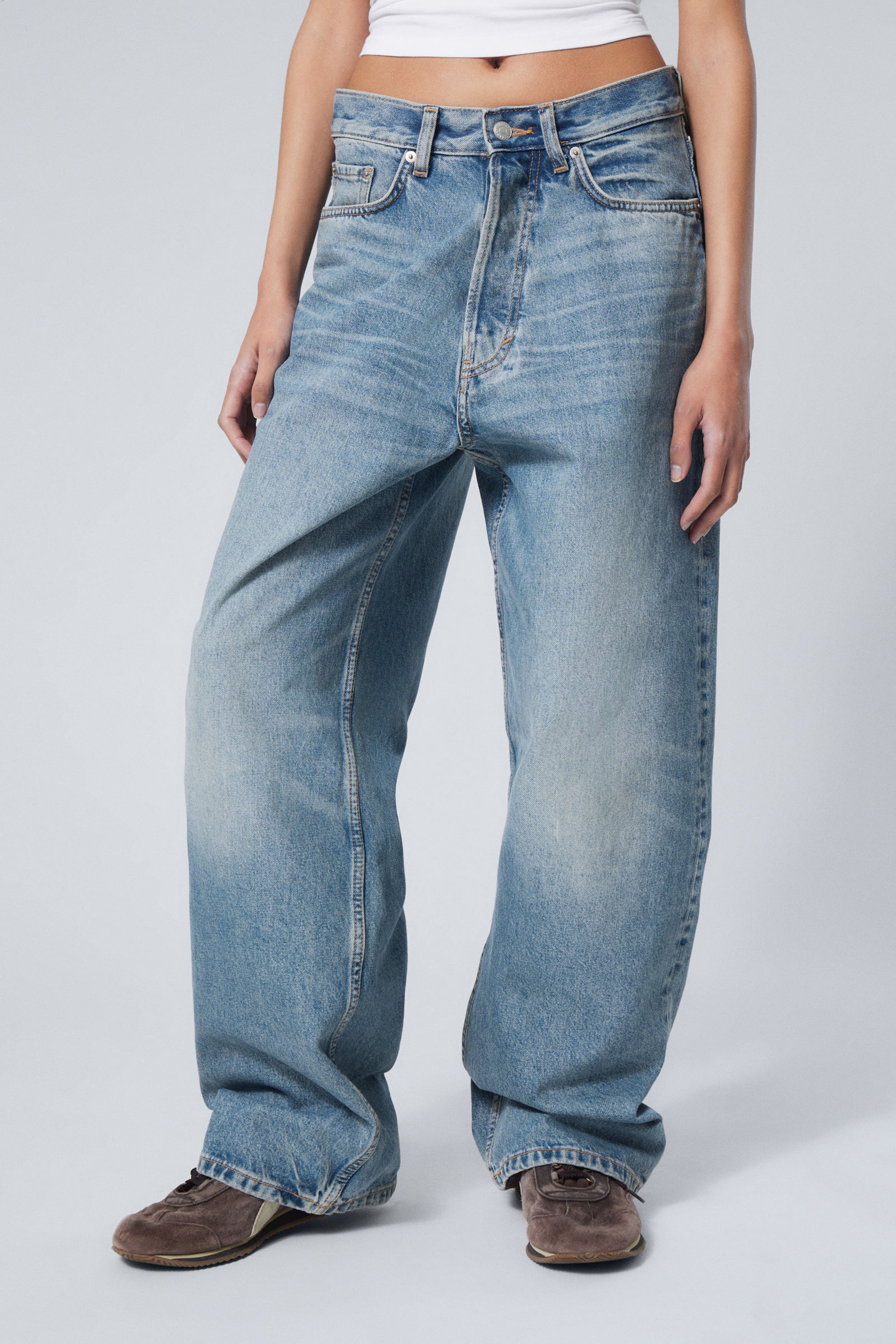 Seventeen Blue - Mittelblau - Astro Loose Baggy Leg Jeans - 4