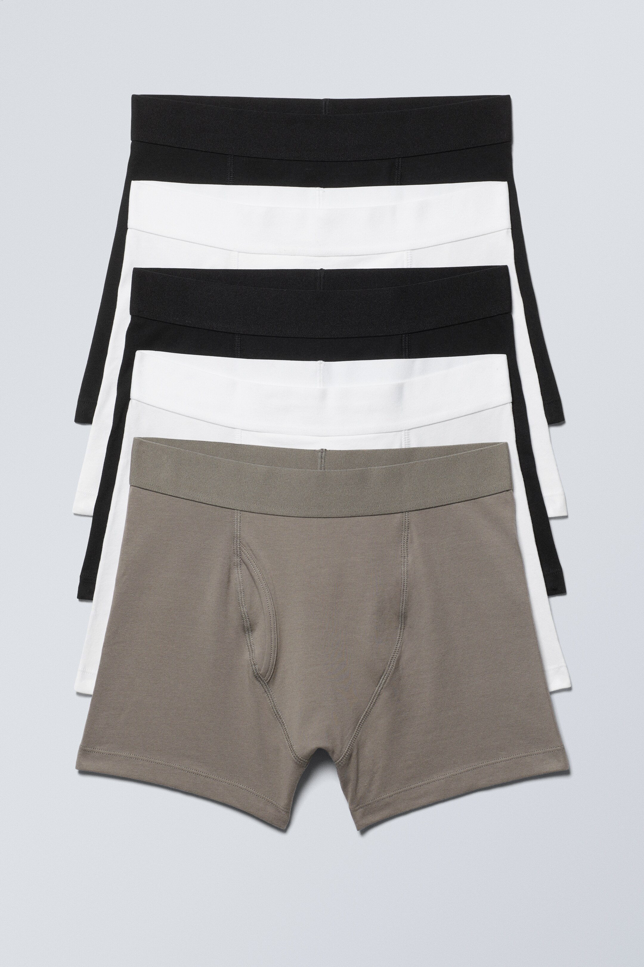 Ver imagen más grande: Pack de 5 calzoncillos boxer - White, Black, Grey - HOMBRE | H&M ES 1