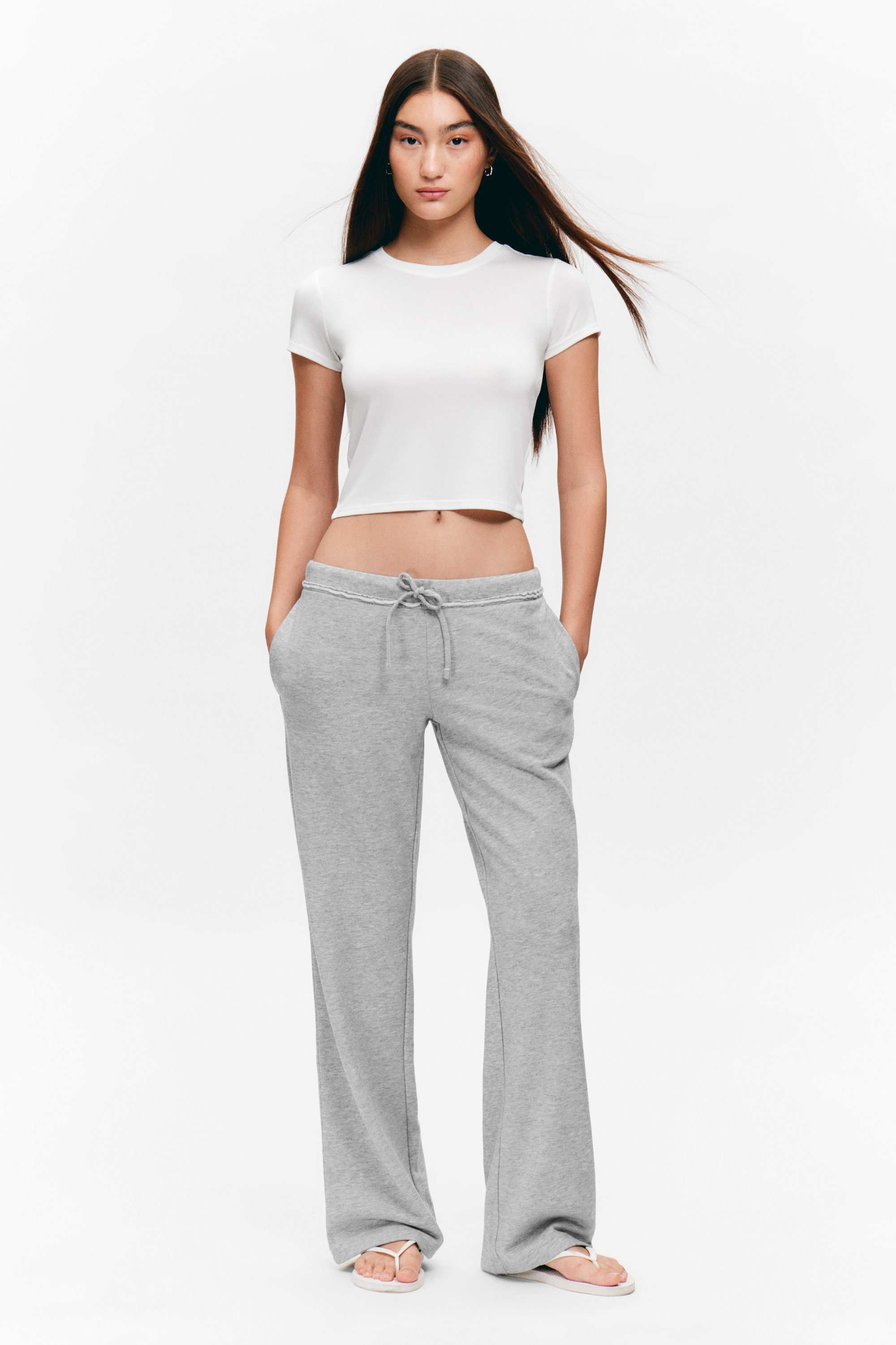 Grey Melange - Soft Terry Pyjama Bottoms - 2